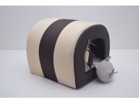 Будка тунель для собак і котів Комфорт літо коричнева №1 31х36х31 см 