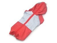 Дощовик для собак  з капюшоном червоний міні 21х27 см