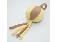 Іграшка для собак і котів М'ячик плюш жовтий 8 см 