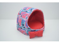 Будка для котів і собак  Акварель червона №1 360х320х320 мм