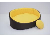 Лежак для собак і котів  Акварель коричневий №1 320х430х180 мм