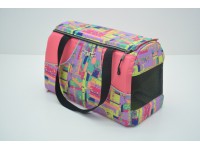 Сумка-тунель для перенесення котів і собак  Акварель рожева №0 200х420х250 мм