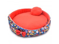 Лежак для котів і собак Зірочка синій №1 d-400 h-140 мм Лежак для котів і собак Зірочка синій №1 d-400 h-140 мм