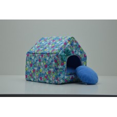 Хатка для собак і котів  Зірочка бірюзовий №1 300х330х330 мм