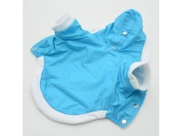 Жилет-курточка для собак  Сільвер з капюшоном бірюзовий  міні 21х27 см