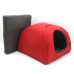 Хатка юрта для котів і собак  Loft №1 32х32х32 см червоний + сірий 