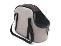 Сумка переноска для котів і собак  Loft №0 22х32х27 см бежева 