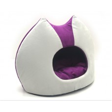 Будка для котів і собак  Містик-котик №2 36х46х46 см фіолетова 