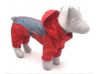 Комбінезон-дощовик з капюшоном для собак червоний бебі 18х22 см Комбінезон-дощовик з капюшоном для собак червоний бебі 18х22 см