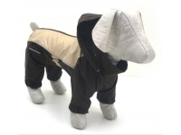 Комбінезон-дощовик з капюшоном для собак коричневий бебі 18х22 см Комбінезон-дощовик з капюшоном для собак коричневий бебі 18х22 см