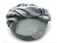 Лежак пуф з ковдрою для собак і котів Мystic круглий салатовий №1 420х420х90 мм Лежак пуф з ковдрою для собак і котів Мystic круглий салатовий №1 420х420х90 мм