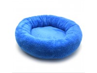 Лежак круглий для собак і котів Комфорт синій №1 43х13 см 