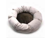 Лежак  круглий для собак і котів Жасмін бежевий №1 43х13 см