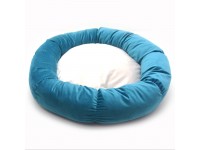 Лежак  круглий для собак і котів Жасмін бірюзовий №1 40х14 см