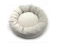 Лежак круглий для собак та котів Сапфір бежевий №1 43х13 см