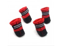 Черевички для собак та котів  Фанат червоні міні 3х4х7 см