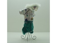 Комбінезон для собак Джесі бірюзовий+білий міні 21х32 см