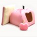 Будка яблуко для котів і собак  рожева №1 40х40х37 см 
