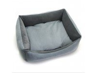 Лежак для собак та котів Елегант прямокутний сірий №1 40х50х16 см Лежак для собак та котів Елегант прямокутний сірий №1 40х50х16 см