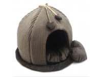 Хатка юрта для котів і малих собак Геросс №1 37х37х33 см коричневий Хатка юрта для котів і малих собак Геросс №1 37х37х33 см коричневий