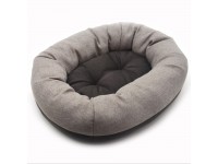 Лежак овальний для собак та котів Магнус  коричневий №1 40х50х22 см