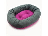 Лежак овальний для собак та котів Магнус  рожевий №1 40х50х22 см