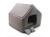 Будиночок для малих собак та котів  Марсель сірий №1 40х33х35 см