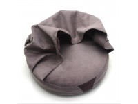 Лежак пуф з ковдрою для собак та котів  Меджік круглий темно-рожевий №1 420х420х90 мм