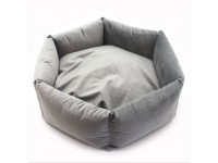 Лежак для малих собак та котів  шестикутний Тедді сірий №1 43х15 см