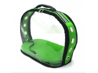 Сумка переноска для малих порід собак і котів Капсула  25х42х32 см зелена 