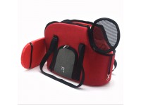 Сумка переноска  Магнус для котів та малих порід собак №2 27х47х35 см червона 