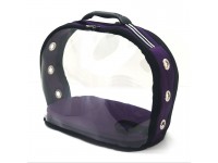 Сумка переноска для малих порід собак і котів Капсула  25х42х32 см фіолетова 