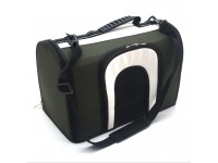 Дорожня сумка-тунель для малих собак та котів  Бадо M №2 25х41х26 см зелена 