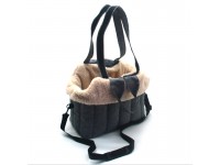 Сумка-лежак для котів та малих собак  Комфорт S №1 38х20х32 см сіра 