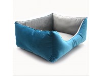 Лежак для котів і собак  Бартон прямокутний бірюзовий №1 30х40х21 см