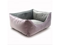 Лежак для котів і собак  Бартон прямокутний рожевий №1 30х40х21 см