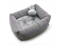 Лежак для собак та котів  Маркус двосторонній сірий №1 30х40х17 см