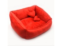 Лежак для котів і собак  Ніжність червоний №1 300х370х220 мм