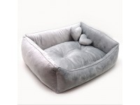 Лежак для котів і собак  Ніжність сірий №1 300х370х220 мм