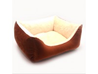 Лежак для собак і котів  Тайфун двосторонній коричневий №1 300х400х210 мм