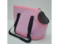Сумка переноска для собак та котів  Диско рожева міні 21х30х23 см 
